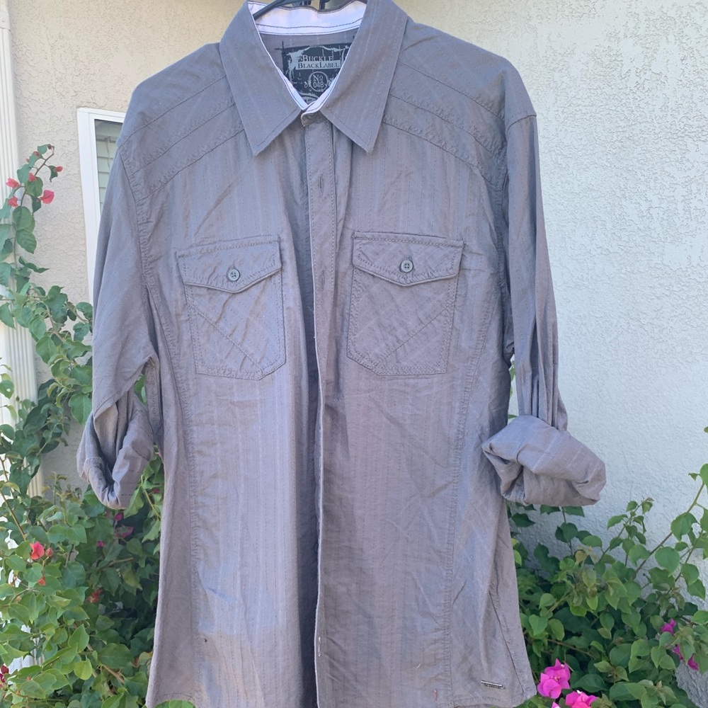 ❌SOLD❌ MENS LONG SLEEVE BUCKLE BLACK LABEL